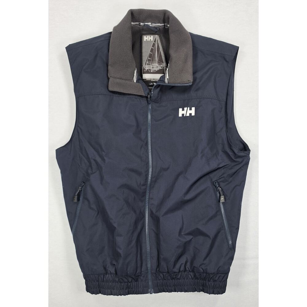 Helly Hansen HH Fleece Lined Vest Navy Blue Softshell Sailing Y2K Gorpcore Large